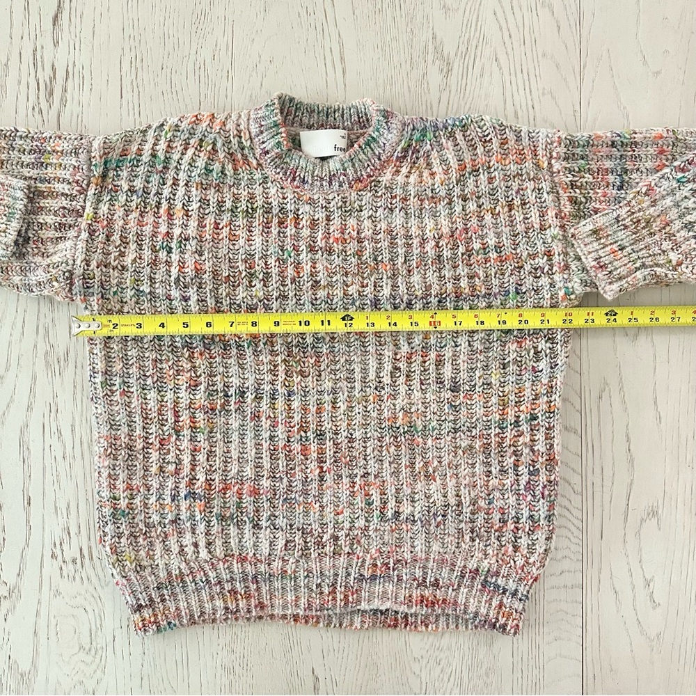 ARITZIA | WILFRED FREE RETROGRADE MULTI COLOR RAINBOW YARN GRANDPA KNIT SWEATER - Picture 5 of 14